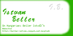 istvan beller business card